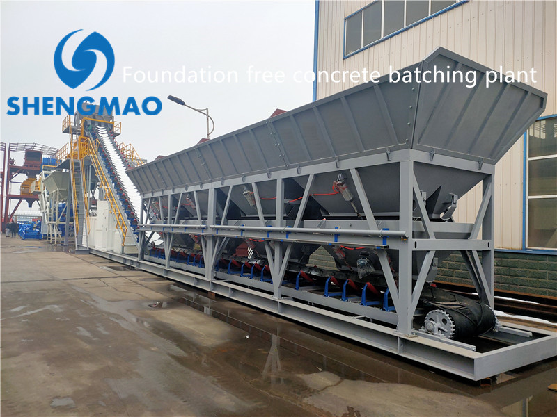 our foundation free concrete batching plant