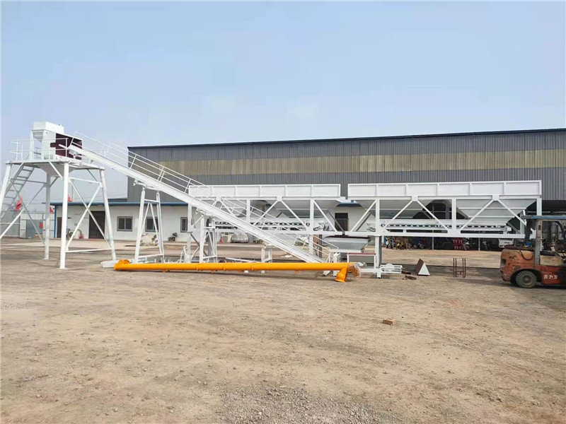 60m3/h dry mix concrete batching plant delivered to Philippine