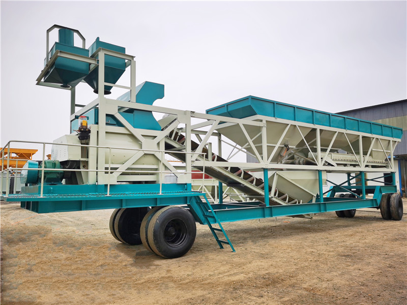 35m3/h Mobile concrete mixing plant