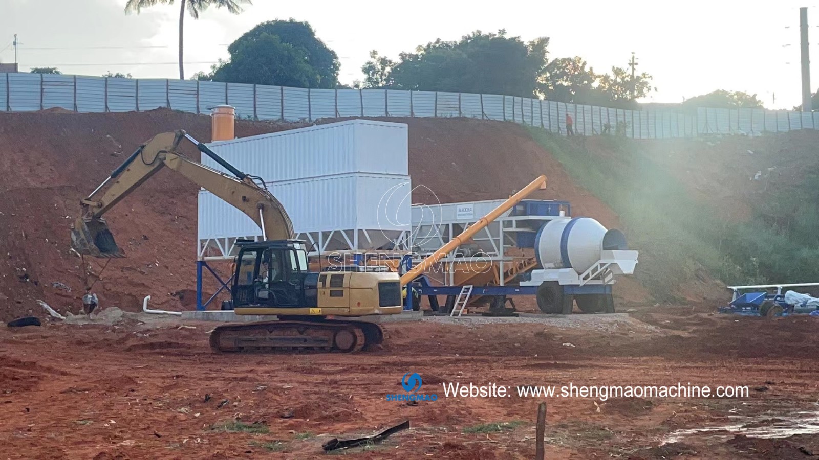 YHZM60 mobile concrete batching plant to Mozambique