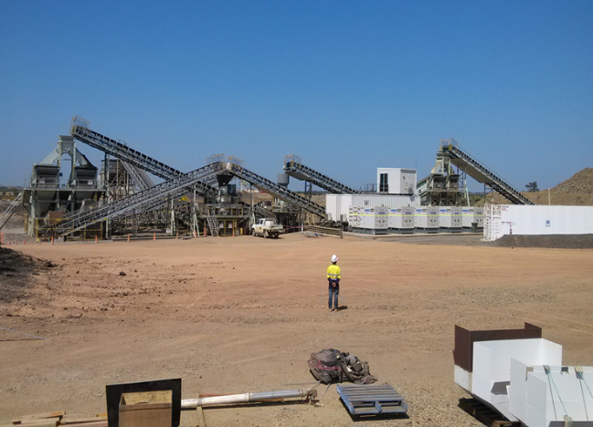 stationary stone crushing plant