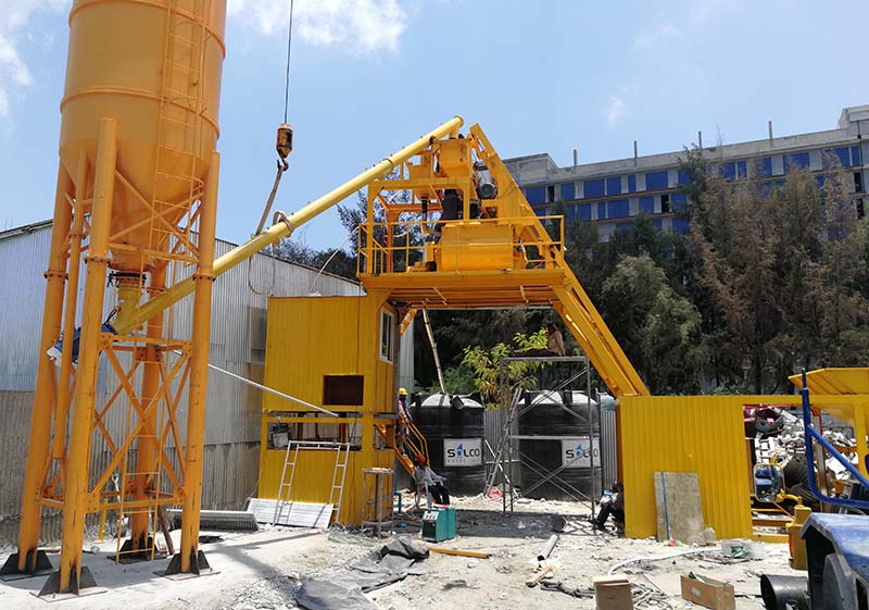 FHZS35 Foundation Free Concrete Batching Plant in Maldive