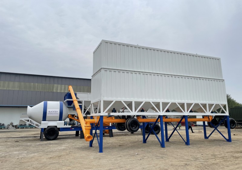 YHZM60 mobile concrete batching plant to Mozambique